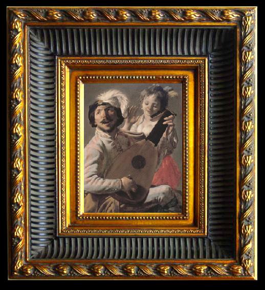 framed  Hendrick Terbrugghen The Duet (mk05), Ta024-2